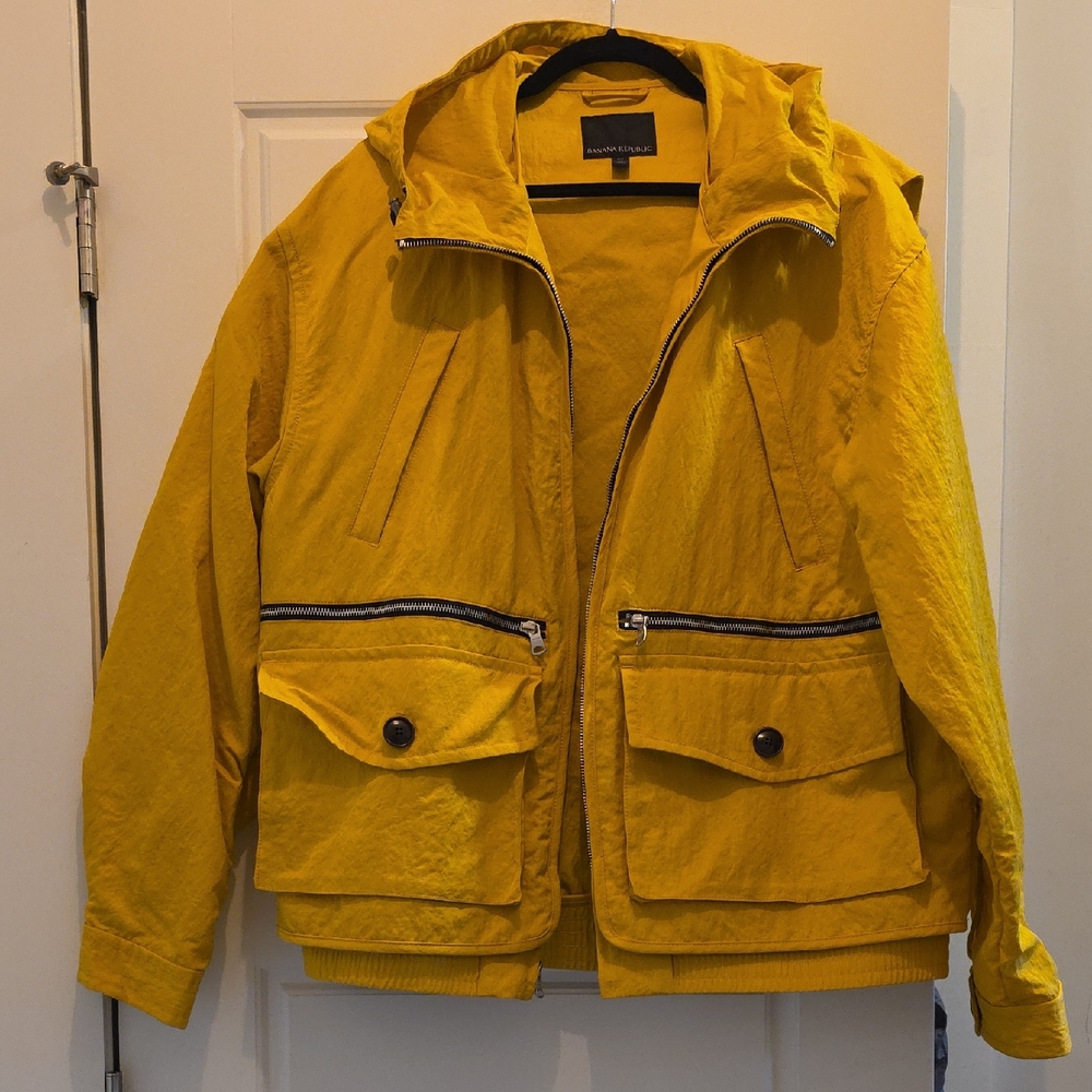 Banana Republic Men's Vibrant Yellow Windbreaker